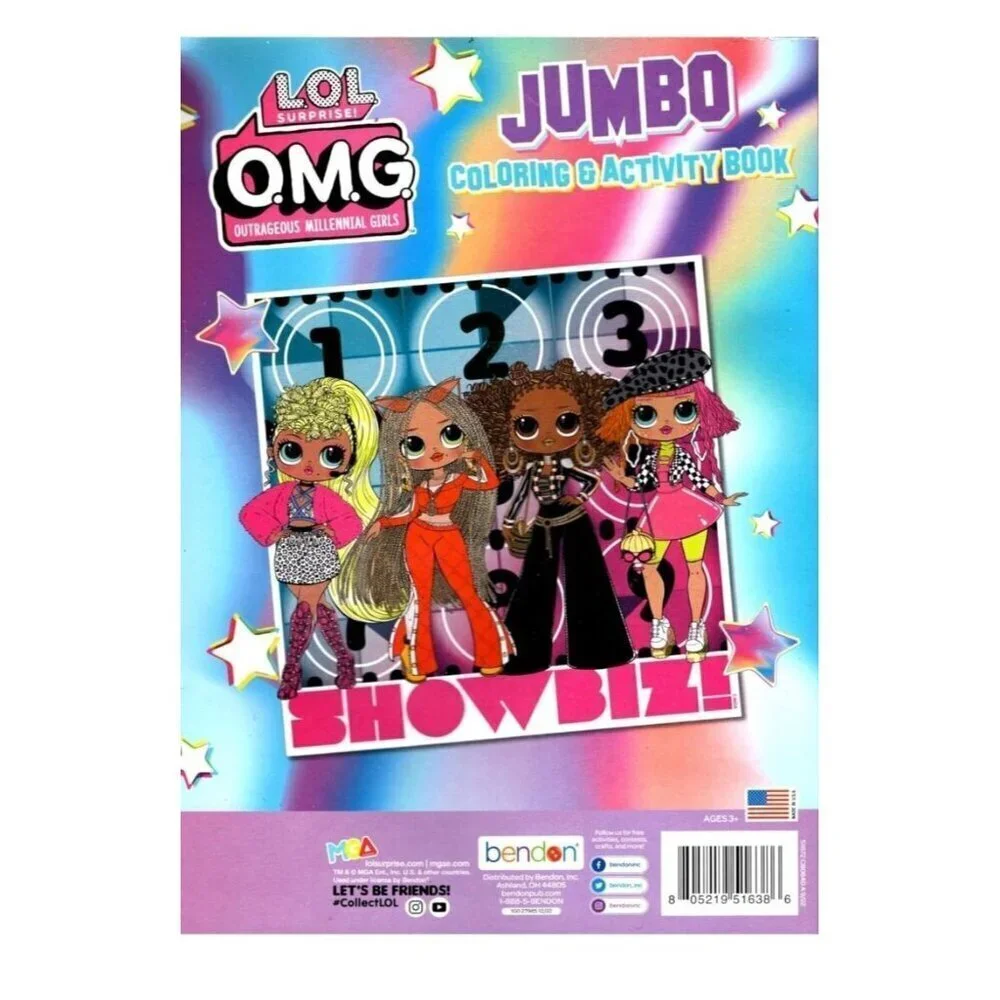 NEW - Bendon - MGA- L.O.L. O.M.G. Jumbo Coloring and Activity Book